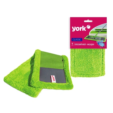 Хозяйственный инвентарь: МОП насадка на швабру YORK Классик 42х13см плоский микрофибра