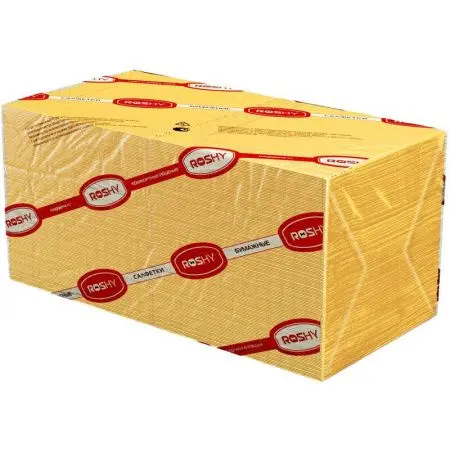 Бумажные салфетки: столовые 2сл 250листов 24х24 Сыктывкар ROSHY желтые