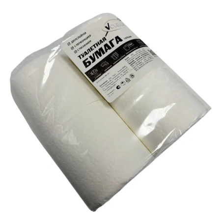 Бумага туалетная: 2сл 22м целлюлоза цвет белый Виклин /пач.=4 шт.