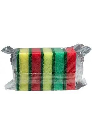 Фото №3 - Губки,скрабы: для посуды ПЯТЕРКА 8.5х5.5х2.5 /пач.=5 шт.