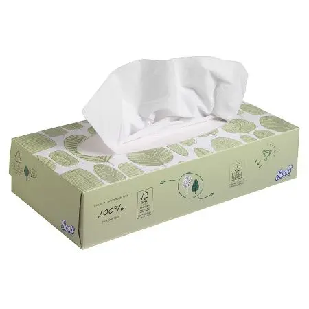 Kimberly-Clark: Салфетки Клинекс 2сл 100л для лица белые