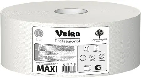 Вик: Бумага туалетная 1сл 420м цвет натуральный без перфорации Basic MAXI СЫКТЫВКАР Lite