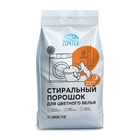 Фото №1 - ZONTEX 9кг Стиральный порошок Восточная сказка для всех типов тканей