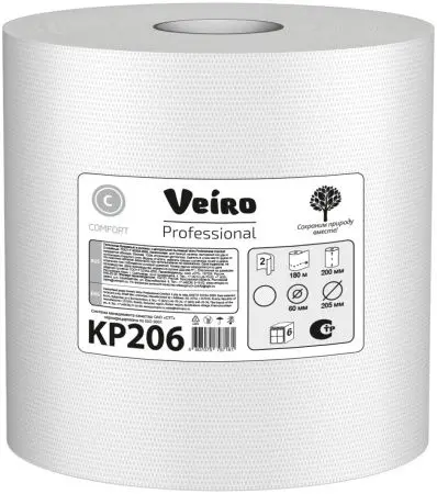 VEIRO: Полотенца бумажные ЦВ 2сл 180м/20 Comfort белые