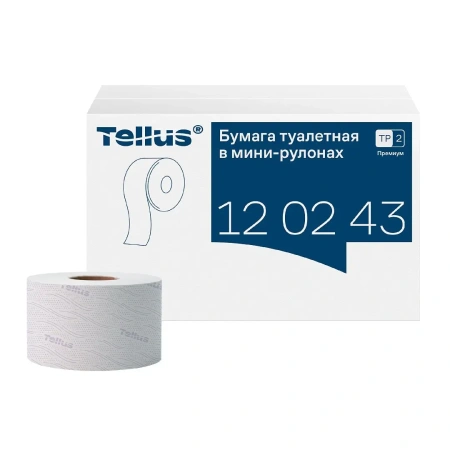 ТОРК: Tellus Бумага туалетная T2 Премиум 2сл 170м/9,5 белая