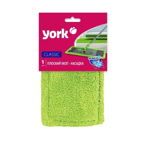 Хозяйственный инвентарь: МОП насадка на швабру YORK Классик 42х13см плоский микрофибра