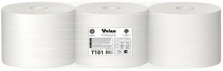 VEIRO: Бумага туалетная 1сл 450м/9,5 Basic натуральный