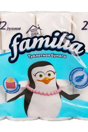 Хаят: Бумага туалетная 2сл 15м ФАМИЛИЯ Классик белая /пач.=12 шт.