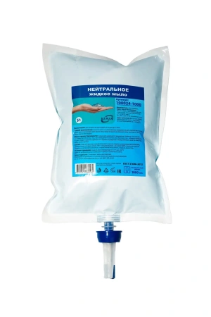 Фото №1 - Кеман: Мыло жидкое 1000 мл нейтральное в картридже бирюзовое