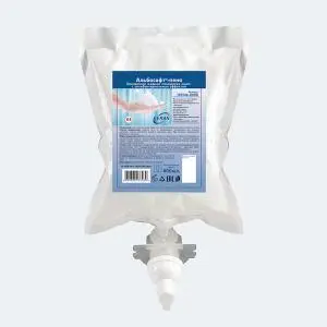 Кеман: Мыло жидкое-пена 800мл АЛЬБАСОФТ с антибакт.эффектом в картридже бесцветное К4