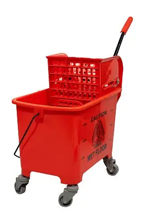 Фото №5 - Вик: Тележка 1х20 пластик с отжимом красная MRY