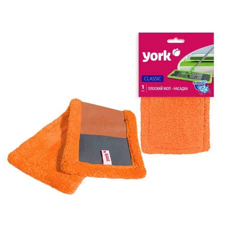Хозяйственный инвентарь: МОП насадка на швабру YORK Классик 42х13см плоский микрофибра