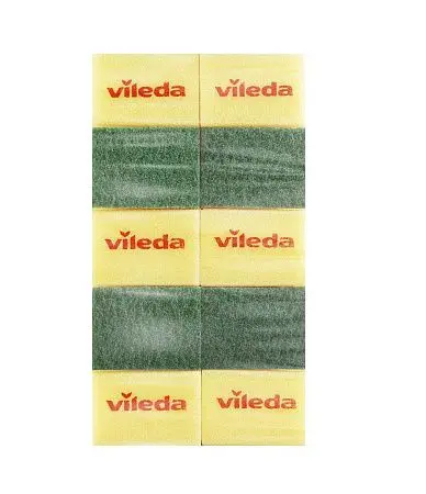 Фото №4 - Vileda: Губка 9,5х7см (зел.абразив)
