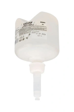 Кеман: Мыло-гель для душа 475мл для тела и волос бесцветное с отдушкой флакон S2