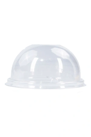 Одноразовая продукция: Крышка к стакану d= 95 мм купольная с отверстием ПЭТ прозрачная Скандипакк /пач.=80 шт.