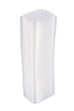 Одноразовая продукция: Крышка к контейнеру 108х82мм прямоугольная Д-Полимер /пач.=100 шт.