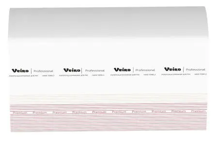 VEIRO: Полотенца бумажные Z 2сл 200л 22,5х21,3см Premium водорастворимые белые