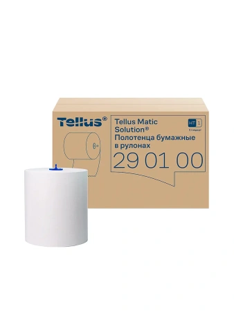 ТОРК: Tellus Полотенца бумажные H1 Софт матик Стандарт 1сл 280м/21 белые