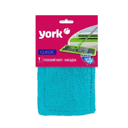 Хозяйственный инвентарь: МОП насадка на швабру YORK Классик 42х13см плоский микрофибра