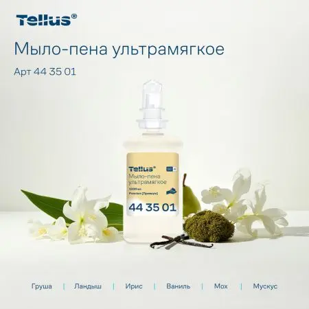 ТОРК: Tellus Мыло SC4 пена 1л Премиум Ультрамягкое прозрачное