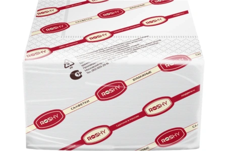 Бумажные салфетки: столовые 2сл 100листов 33х33 1/8 Сыктывкар ROSHY белые