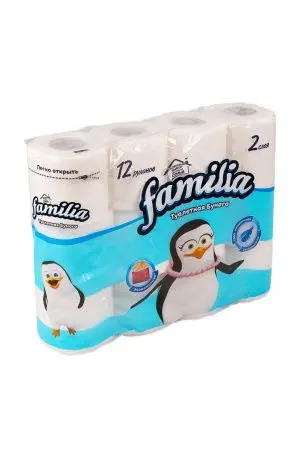 Хаят: Бумага туалетная 2сл 15м ФАМИЛИЯ Классик белая /пач.=12 шт.
