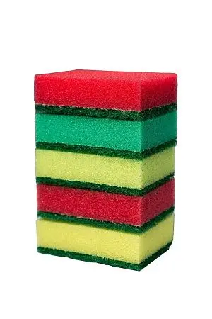 Фото №5 - Губки,скрабы: для посуды ПЯТЕРКА 8.5х5.5х2.5 /пач.=5 шт.