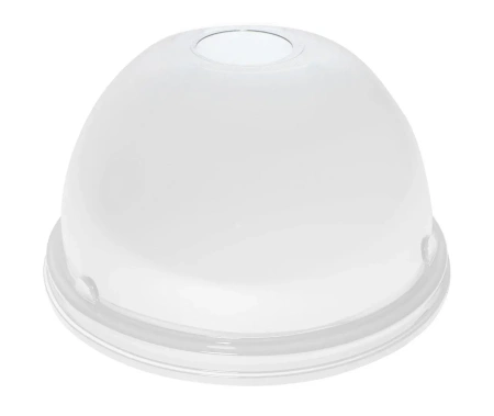 Фото №1 - Одноразовая продукция: Крышка к стакану d=90,5мм купольная с отверстием ПЭТ прозрачная /пач.=75 шт.